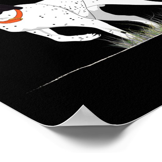 Vogeljagd Männer Englischer Zeiger Hund Gr Poster (Ecke)