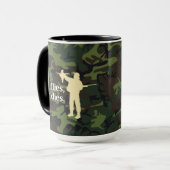 Vogeljagdphrase: Wenn sie fliegt, stirbt sie, Tasse (Vorderseite Links)