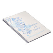 Vogelkäfig-Blaue Hochzeitsbuch Notizblock (Rechte Seite)