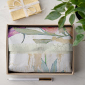 Vogelkäfig BOHO Vintages Blumenholz Seidenpapier (Geschenk)