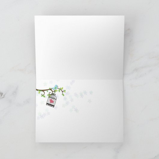 Vogelkäfig Dankeskarte (Innenseite)