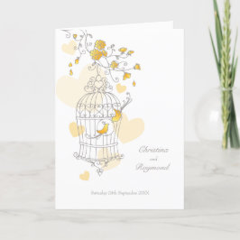 Vogelkäfig Gelbgraues Hochzeitsprogramm Programm