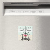 Vogelkäfig Hochzeitsaufkleber oder individuell Magnet (In Situ (Geschirrspüler))
