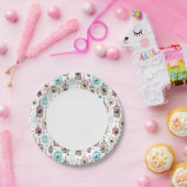 Vogelkäfig-Liebe Kinderhintergrund Pappteller (Party)