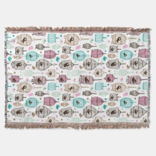 Vogelkäfig-Liebe scherzt Hintergrundmuster Decke (Vorderseite)