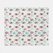 Vogelkäfig-Liebe scherzt Hintergrundmuster Fleecedecke (Vorderseite (Horizontal))