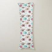 Vogelkäfig-Liebe scherzt Hintergrundmuster Seitenschläferkissen (Vorderseite Vertikal)