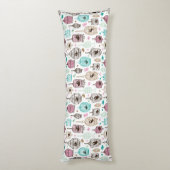 Vogelkäfig-Liebe scherzt Hintergrundmuster Seitenschläferkissen (Rückseite (Vertikal))