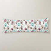 Vogelkäfig-Liebe scherzt Hintergrundmuster Seitenschläferkissen (Vorderseite)