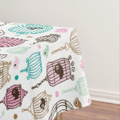 Vogelkäfig-Liebe scherzt Hintergrundmuster Tischdecke (Beispiel)