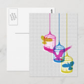 Vogelkäfig Postkarte (Vorne/Hinten)
