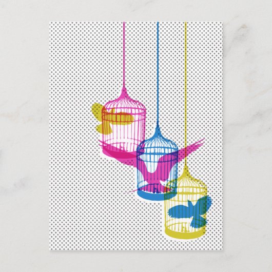 Vogelkäfig Postkarte (Vorderseite)