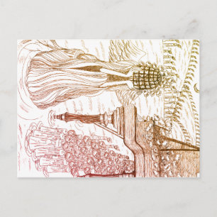 Vogelkäfig-Rosen-Postkarte Postkarte