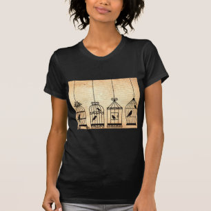 Vogelkäfig-Silhouetten T-Shirt