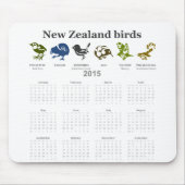 Vogelkalender 2015 in Neuseeland Mousepad (Vorne)