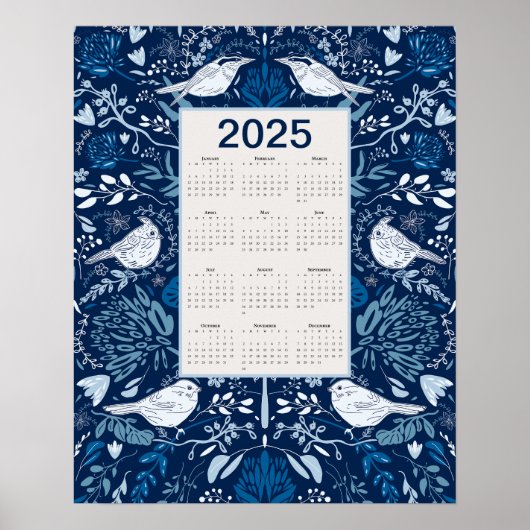 Vogelkalender 2025 poster (Vorne)