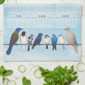 Vogelkalender 2026 geschirrtuch (Gefaltet)