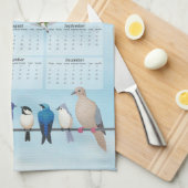 Vogelkalender 2026 geschirrtuch (Viertel Falte)