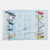 Vogelkalender 2026 geschirrtuch (Horizontal)