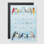 Vogelkalender 2026 magnetkarte (Vorne/Hinten)