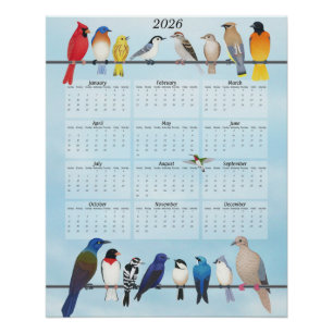 Vogelkalender 2026 poster