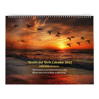 Vogelkalender 2027 - Mit Bibelversen Kalender