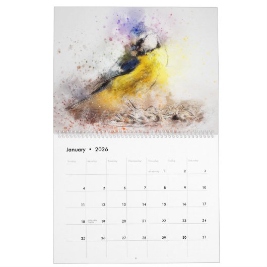 Vogelkalender Kalender (Jan 2026)