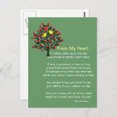 Vogelkarte mit Gedicht lieben Postkarte (Vorne/Hinten)