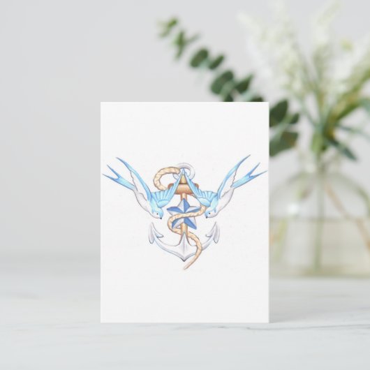 Vogelkarte Postkarte (Stehend Vorderseite)