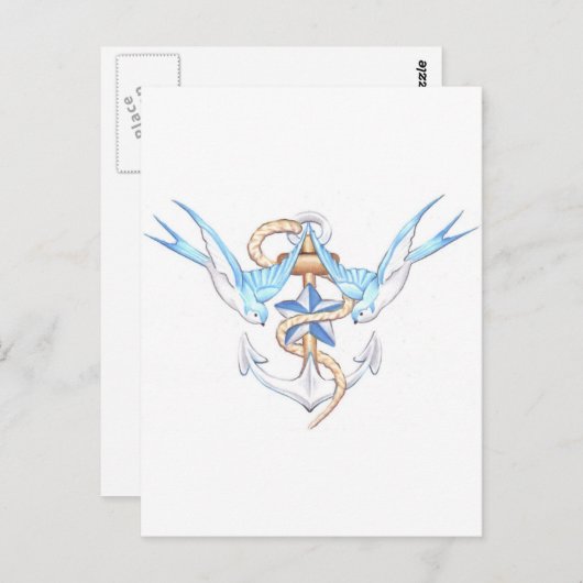 Vogelkarte Postkarte (Vorne/Hinten)