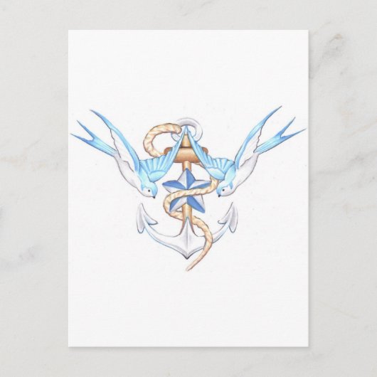 Vogelkarte Postkarte (Vorderseite)