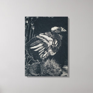 Vogelkick aus seinem Nest (von Jan Mankes) Leinwanddruck