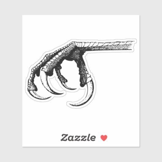 Vogelklaue Aufkleber (Blatt)