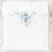 Vogelkleben Runder Aufkleber (Tasche)