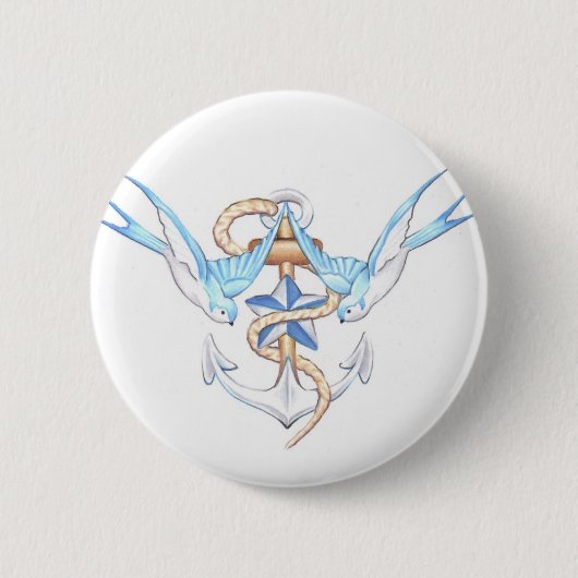 Vogelknopf Button (Vorderseite)