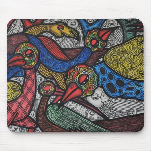 Vogelkonferenz Mousepad (Vorne)