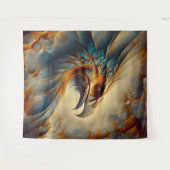 Vogelkopf 1 - Aquarellfarbe Wandteppich (Vorderseite (Horizontal))