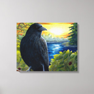 Vogelkrähe Leinwanddruck