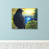 Vogelkrähe Leinwanddruck (Insitu (Holzboden))