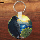 Vogelkrähe Schlüsselanhänger (Vorderseite)