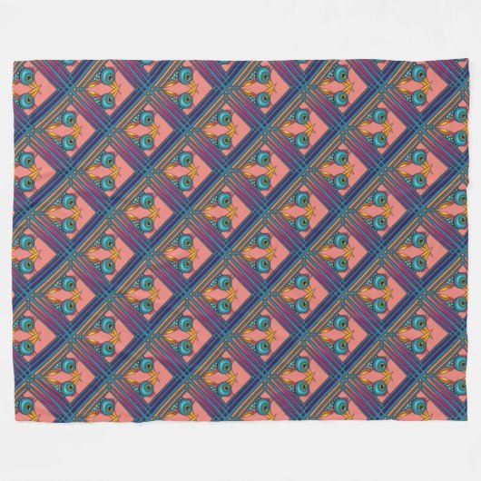 Vogelkrebse Fleecedecke (Vorderseite (Horizontal))