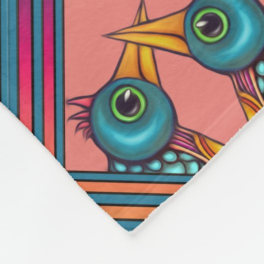 Vogelkrebse Fleecedecke (Ecke)