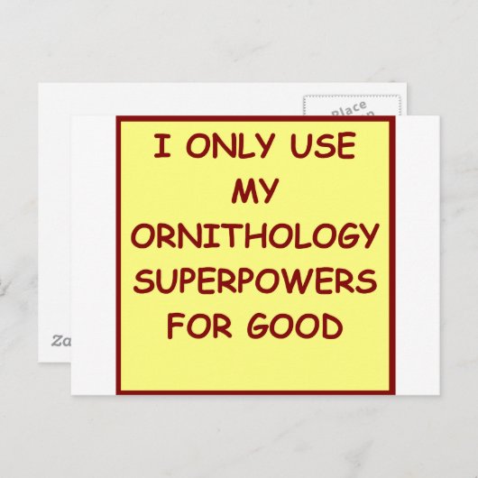 Vogelkunde Postkarte (Vorne/Hinten)