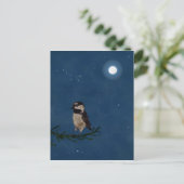 Vogelkunst an der Nacht mit dem Mond, Groß Dipper, Postkarte (Stehend Vorderseite)