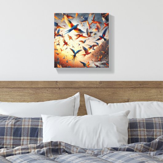 Vogelkunst Leinwanddruck (Insitu (Schlafzimmer))