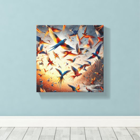 Vogelkunst Leinwanddruck (Insitu (Holzboden))