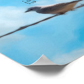 Vogelkunst mit inspirierendem Zitat, Glauben zu ha Poster (Ecke)