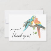 Vogelkuppel farbenfrohe tropische Elegante Dankeskarte (Vorderseite)