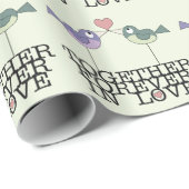 Vogelliebe für immer geschenkpapier (Rolleneckpunkt)