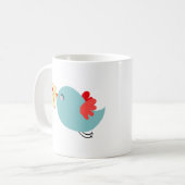 Vogelliebesbotschaften Tweets Kaffeetasse (Vorderseite Links)